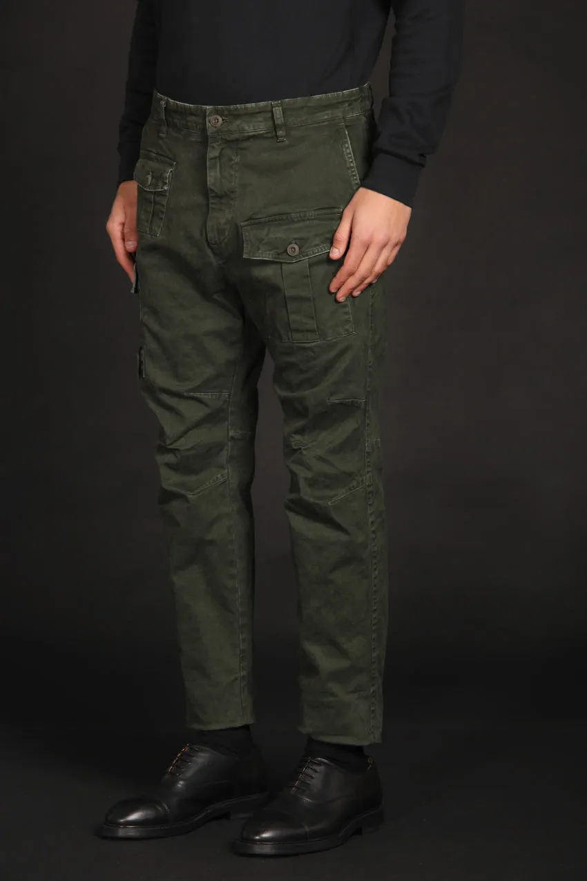 George Coolpocket men's cargo pants in gabardine Logo Limited Edition carrot fit  ①