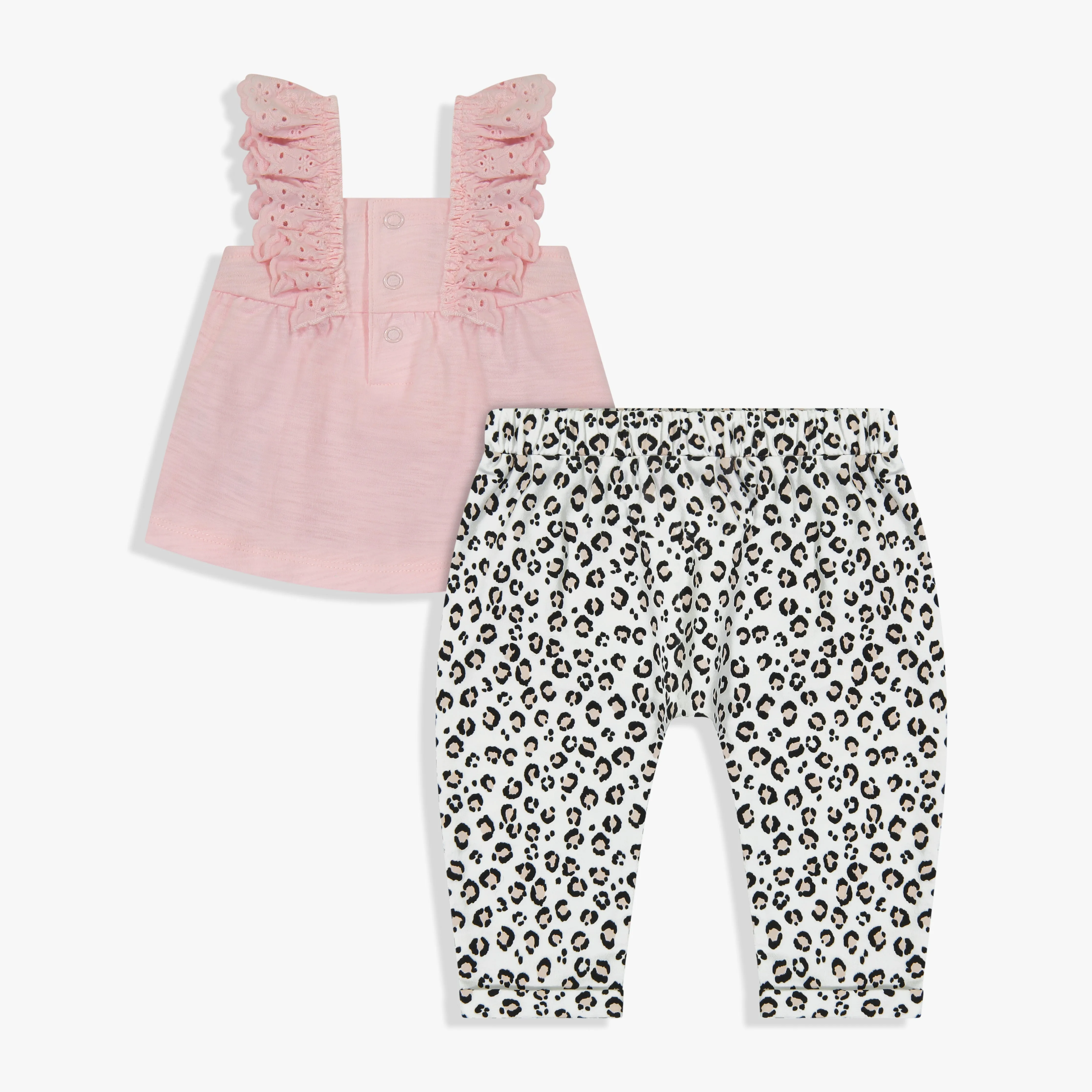 Girls Top & Animal Printed Pant Set