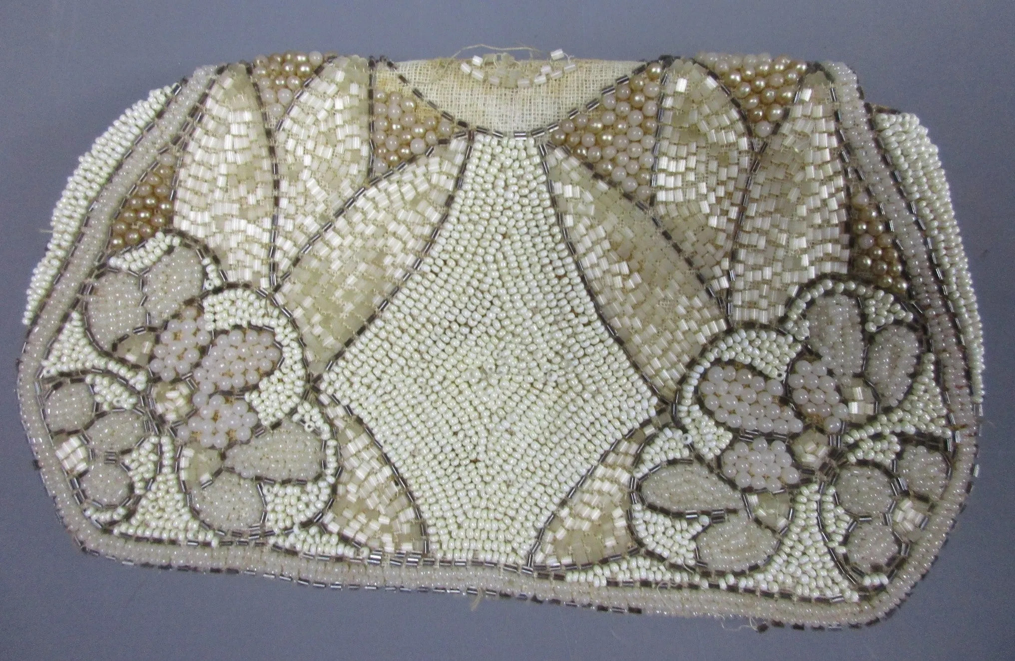 Glass Bead Evening Clutch Bag Vintage c1920