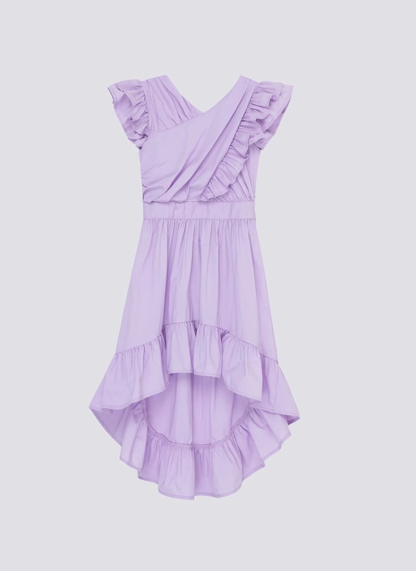 Habitual Kids Wrap Ruffle High-Low Dress