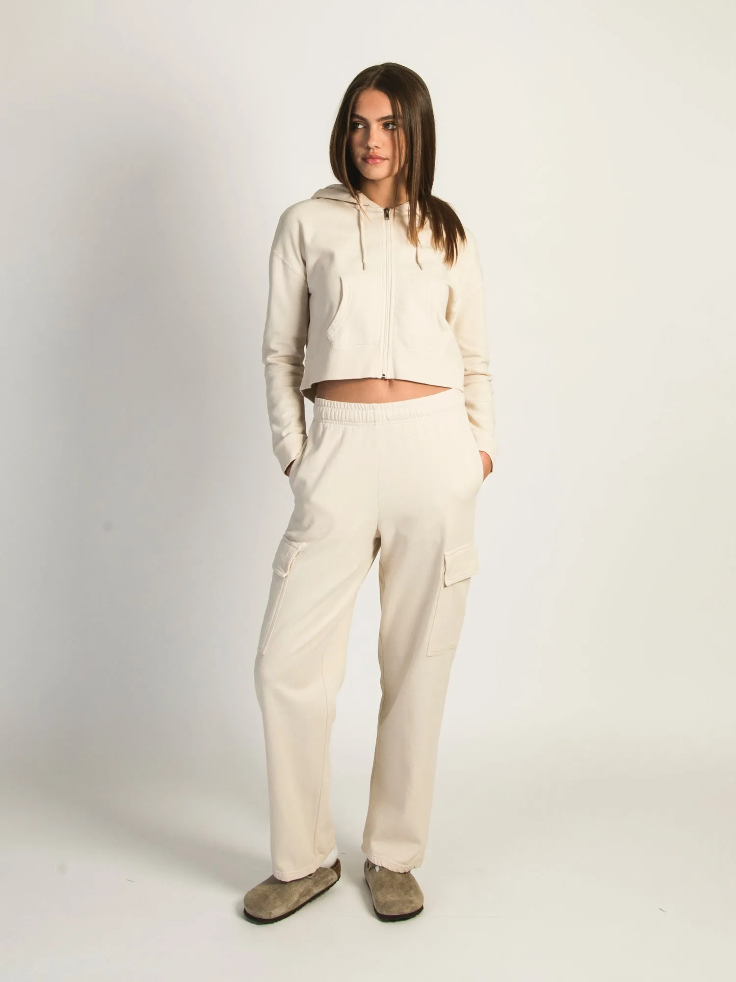 HARLOW ANDI CARGO SWEATPANTS - CREAM