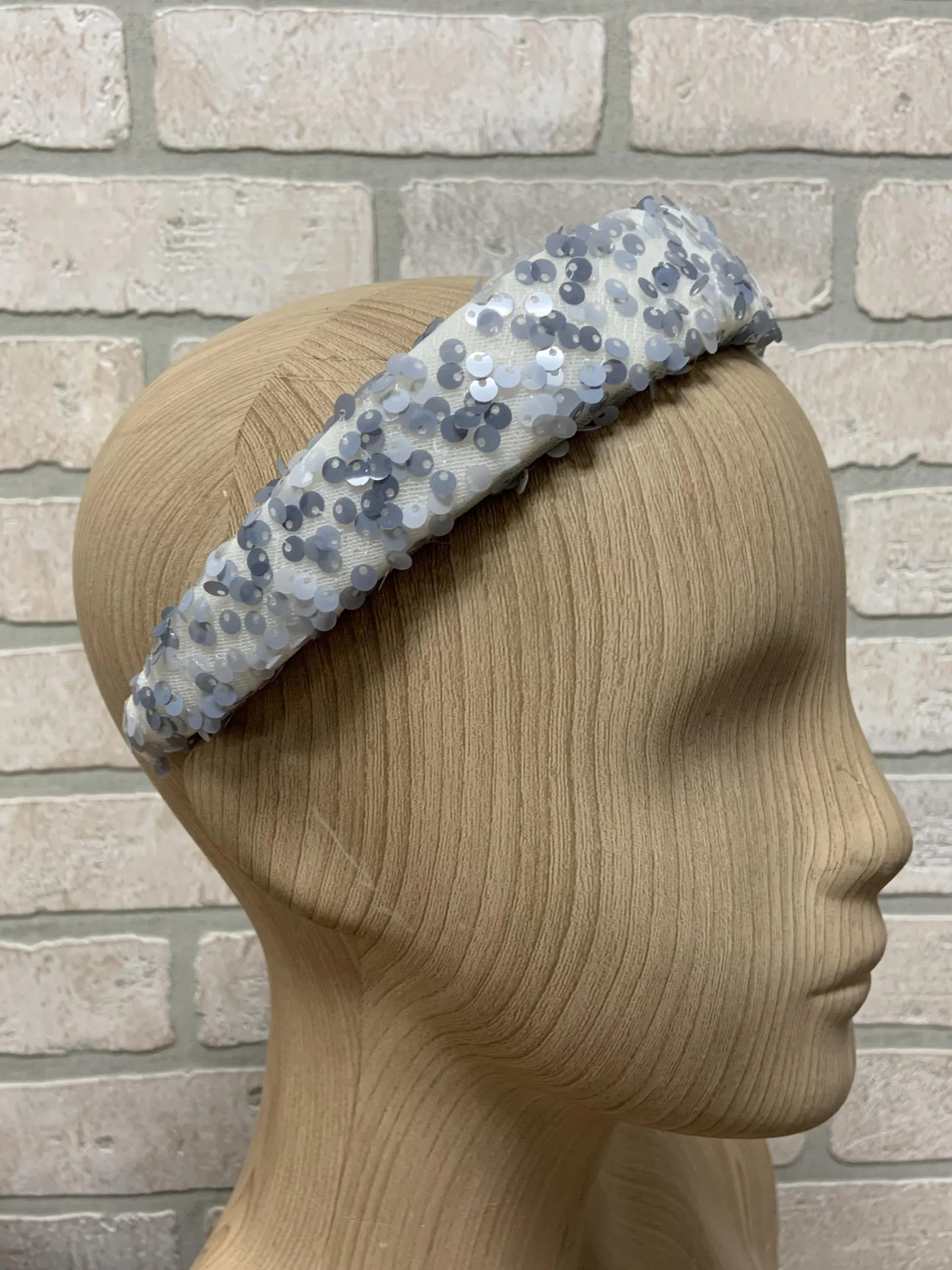 Headband - Glitter Sequins - Gray