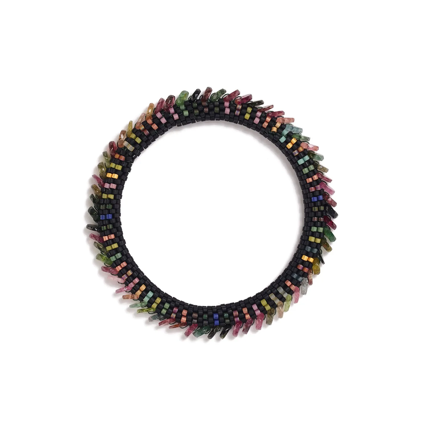 'Heishi Tourmaline Ruffle' Bracelet