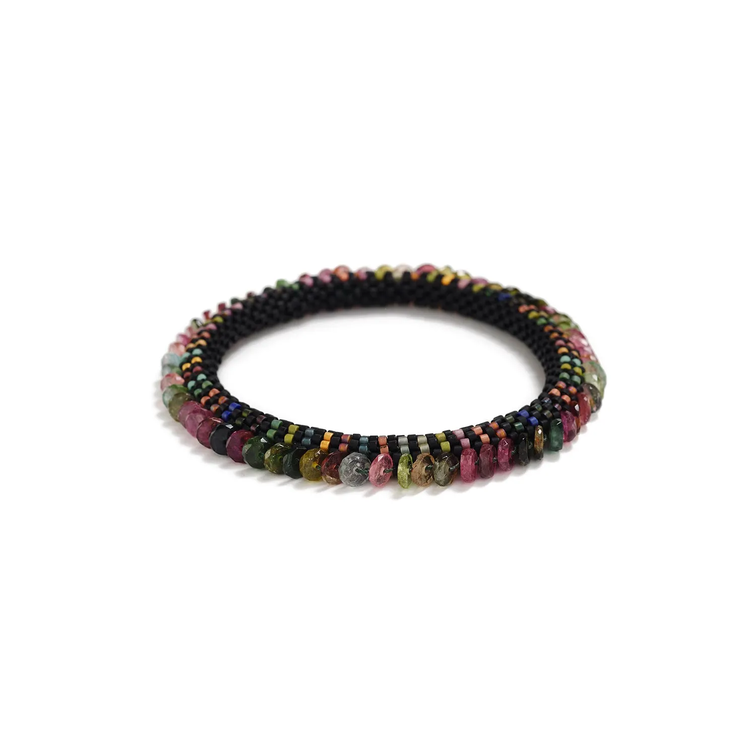 'Heishi Tourmaline Ruffle' Bracelet