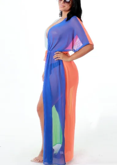 Hiroko Color Block Cover Up Maxi Dress