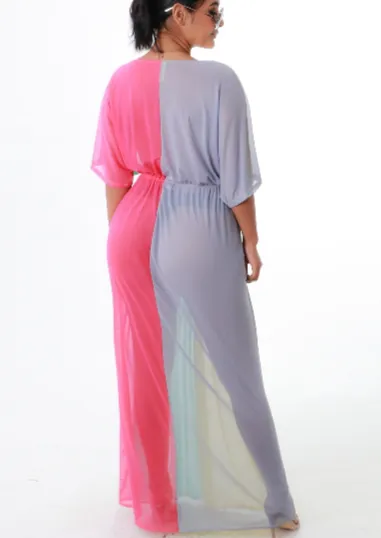 Hiroko Color Block Cover Up Maxi Dress