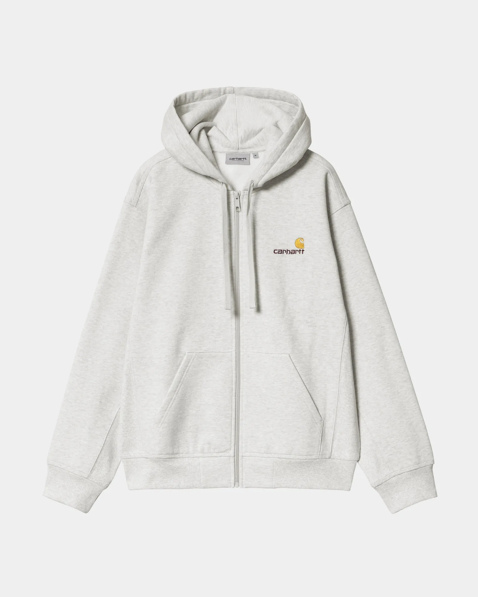 Hooded American Script Jacket | Ash Heather