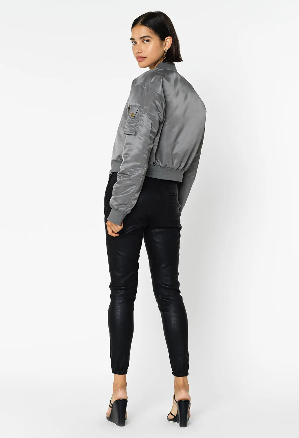 Hunter Cropped Bomber / Moon