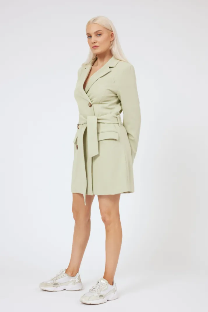 Hustler Dress (Sage Suiting)