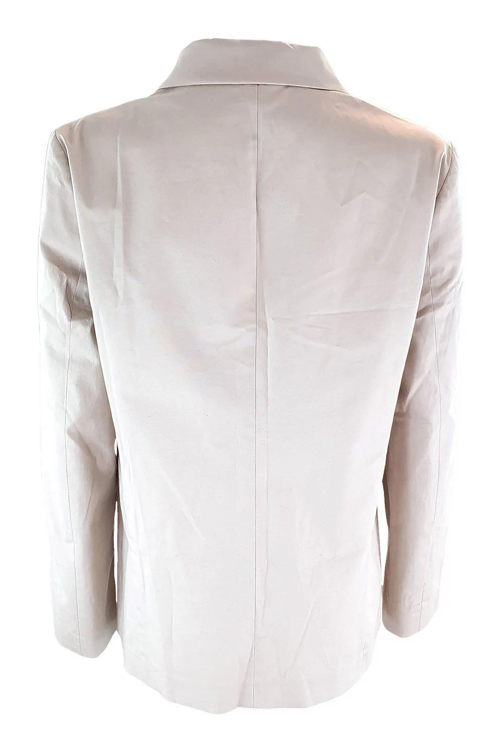 JIL SANDER NAVY Women's Cotton Blend Tan Blazer Jacket (DE 40)