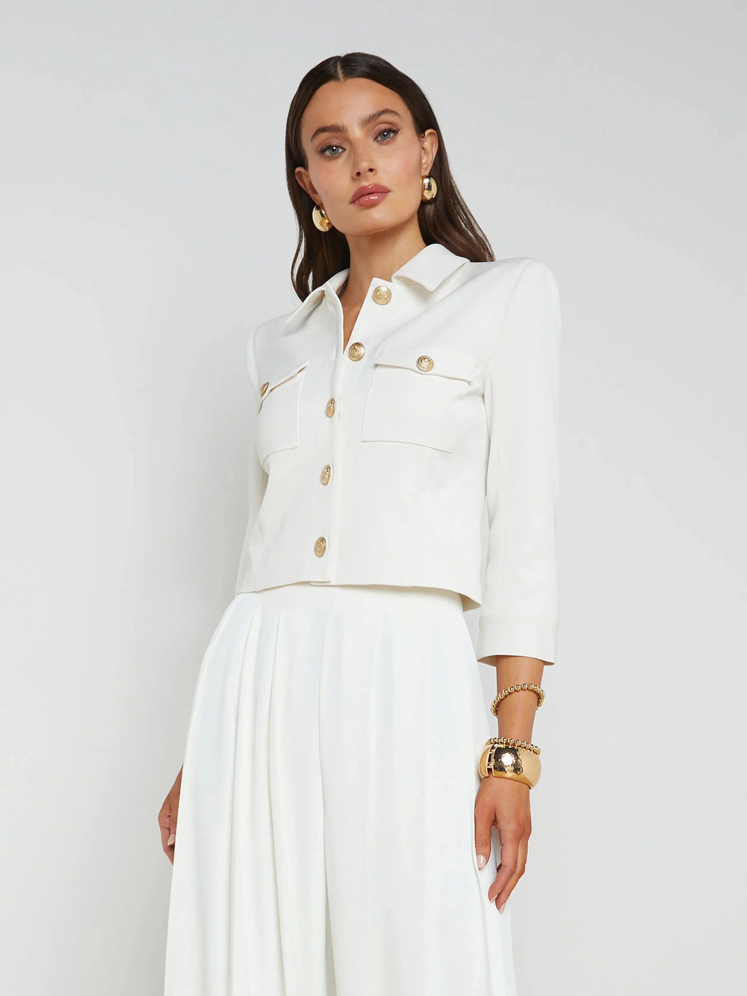 KUMI CROPPED JACKET - L'AGENCE