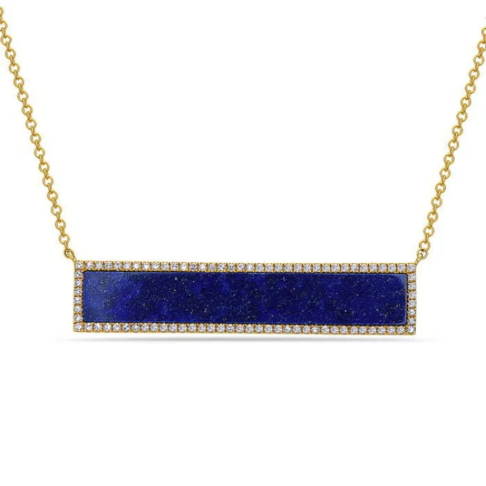 Lapis and Diamond Pendant