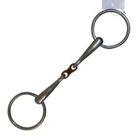 Loose Ring French Link Snaffle Bit in Stainless Steel / Copper - 6