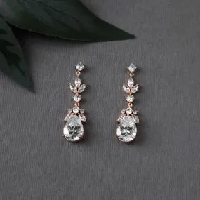 Marquise Flower Bud Drop Earrings