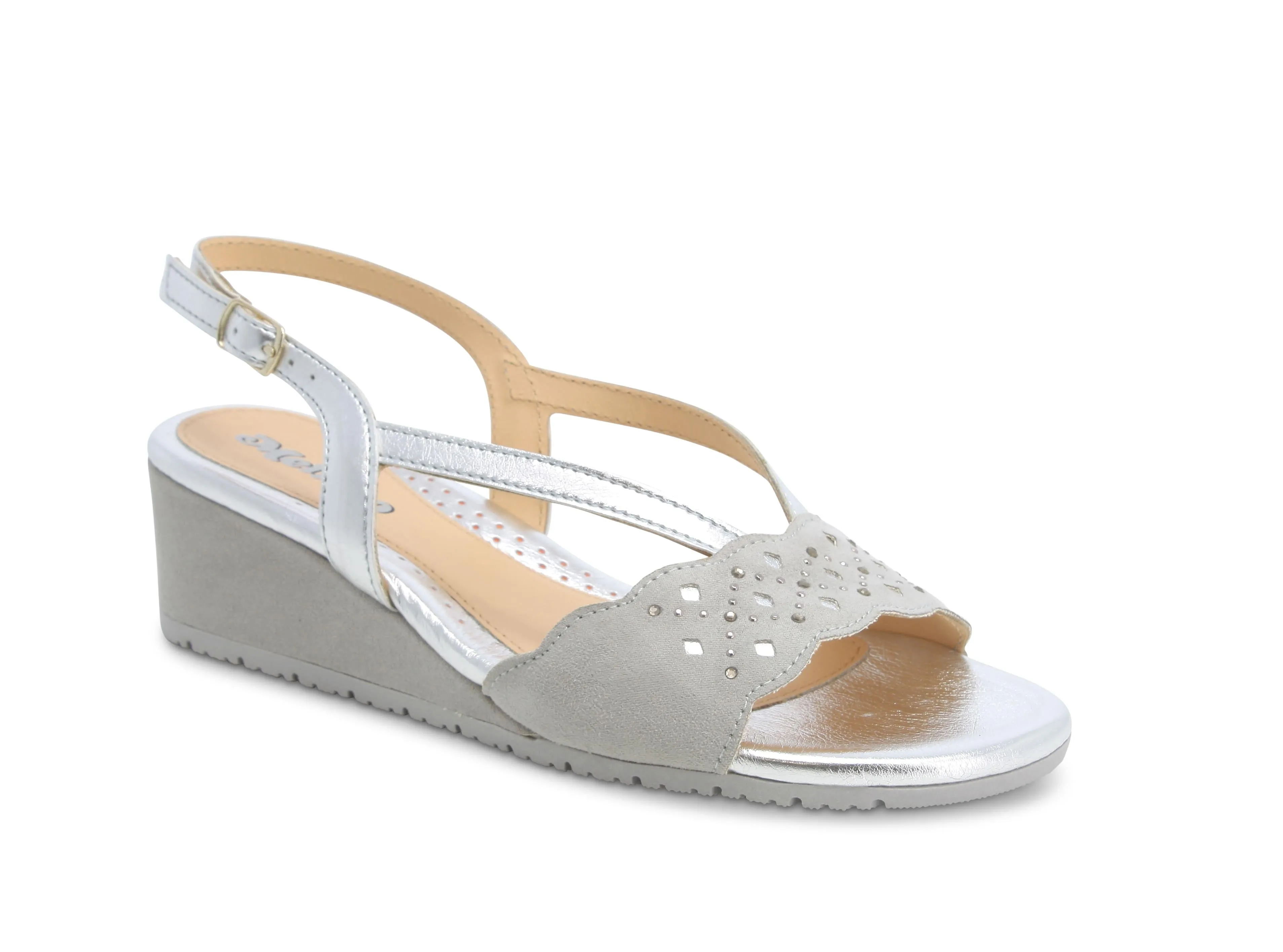 Melluso donna sandali comfort con zeppa