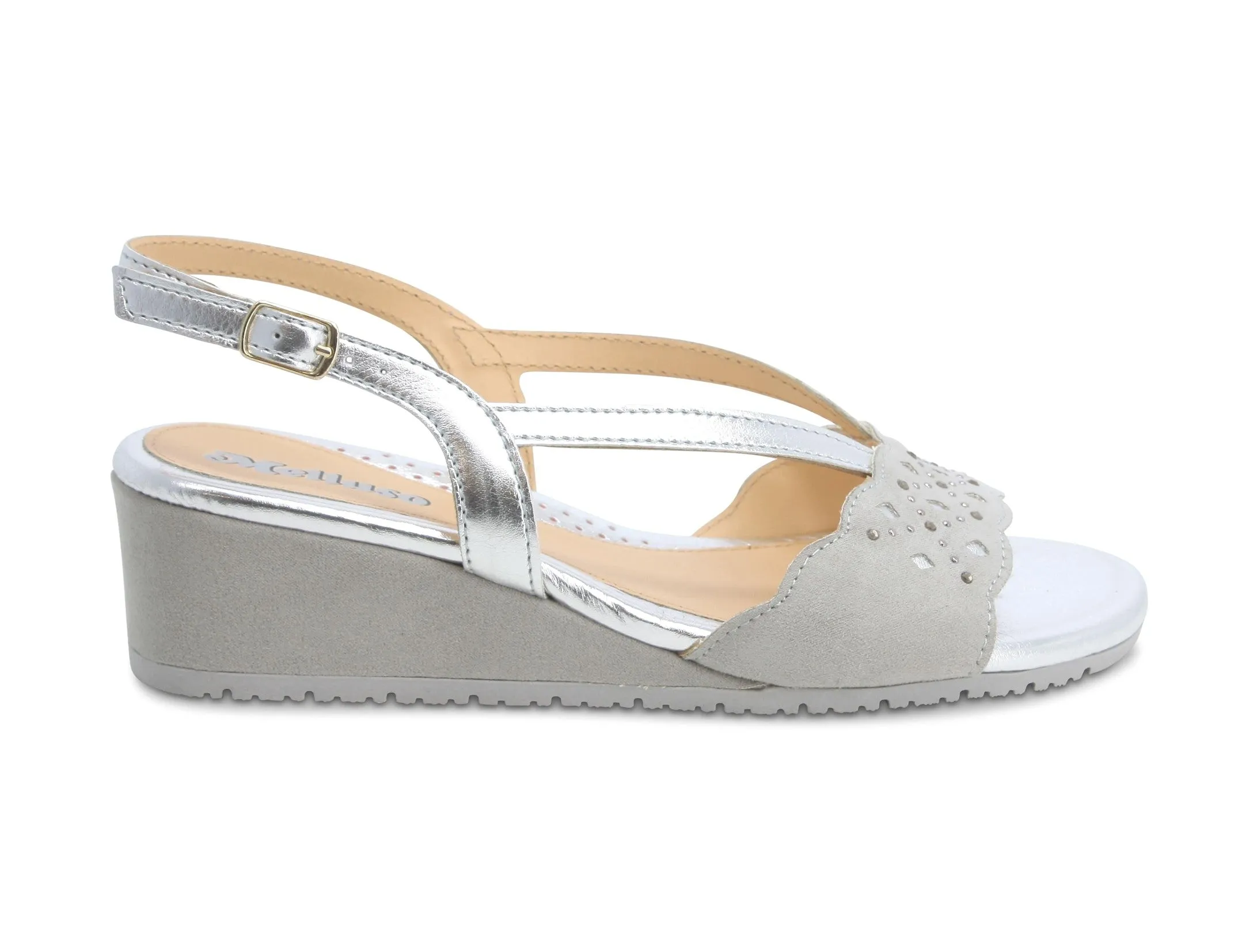 Melluso donna sandali comfort con zeppa