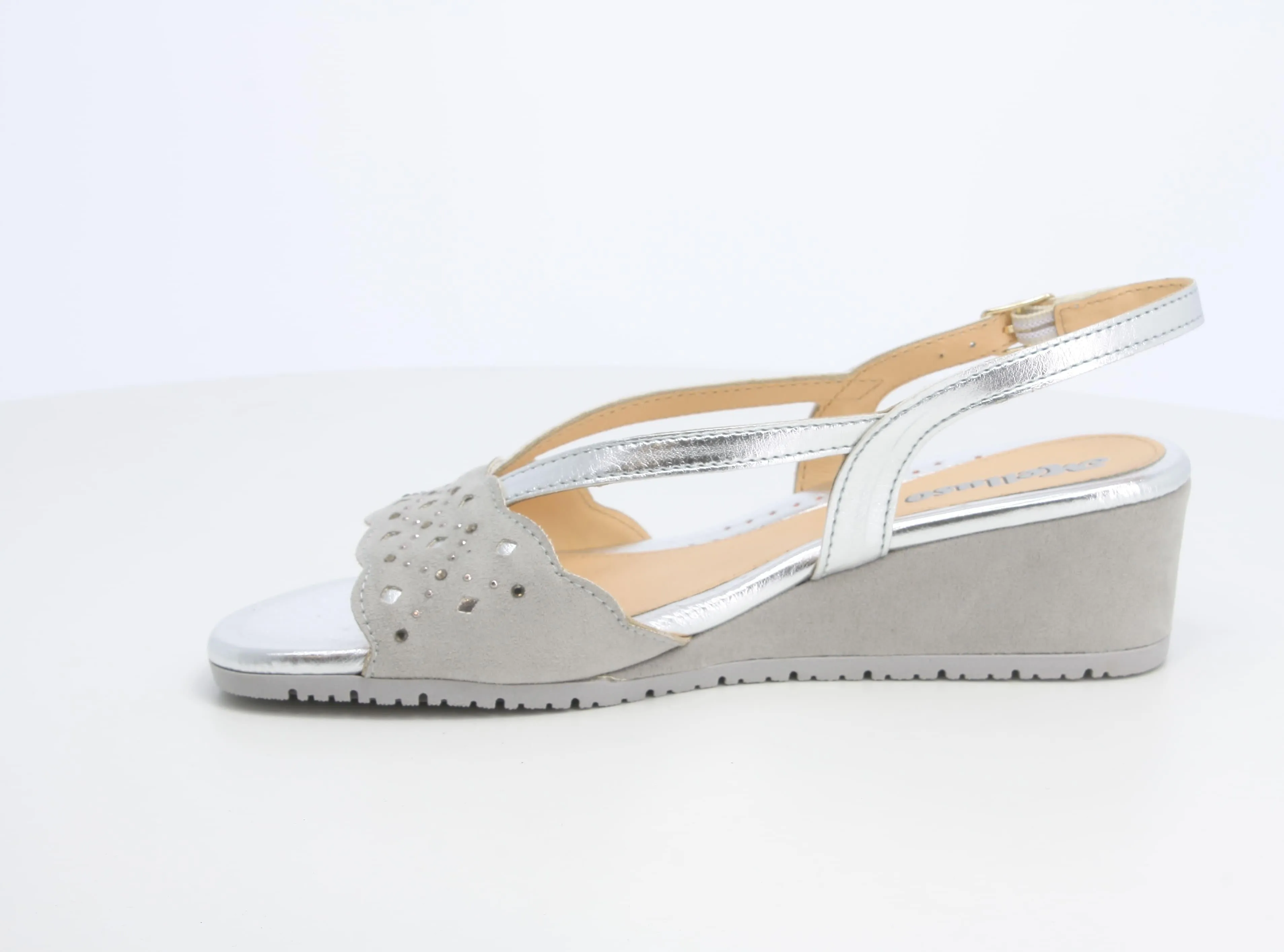 Melluso donna sandali comfort con zeppa