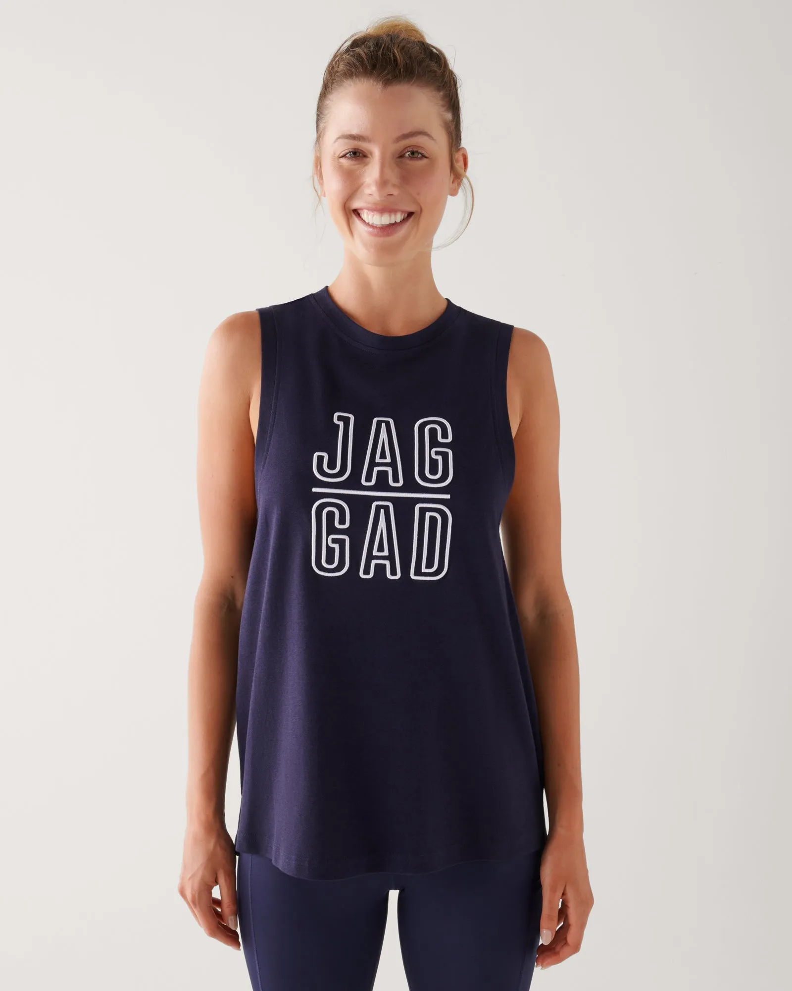 MELROSE PIQUE TANK NAVY