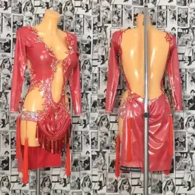 Metallic Red Latin Dress