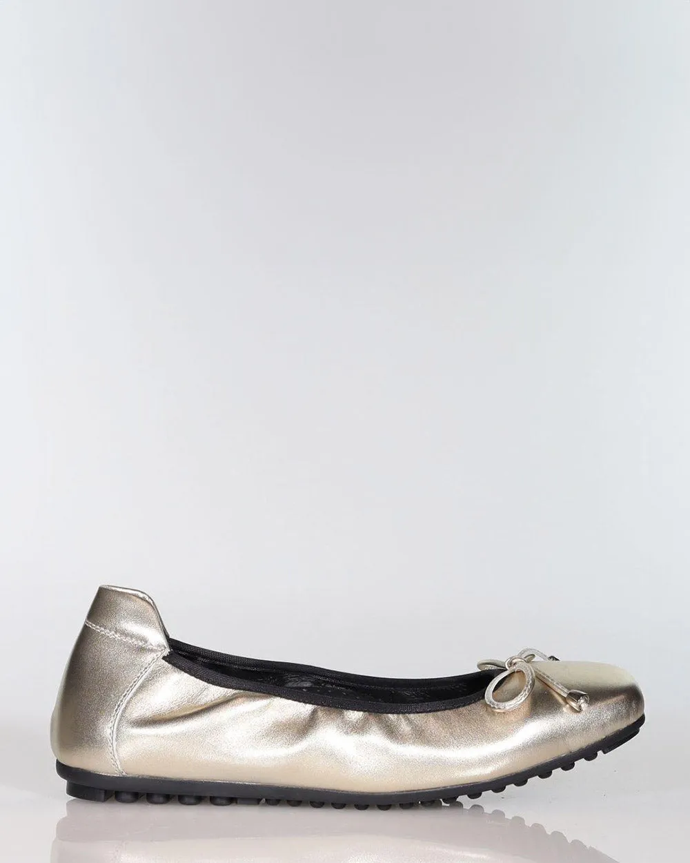 Minx Melody Gold Leather Ballet