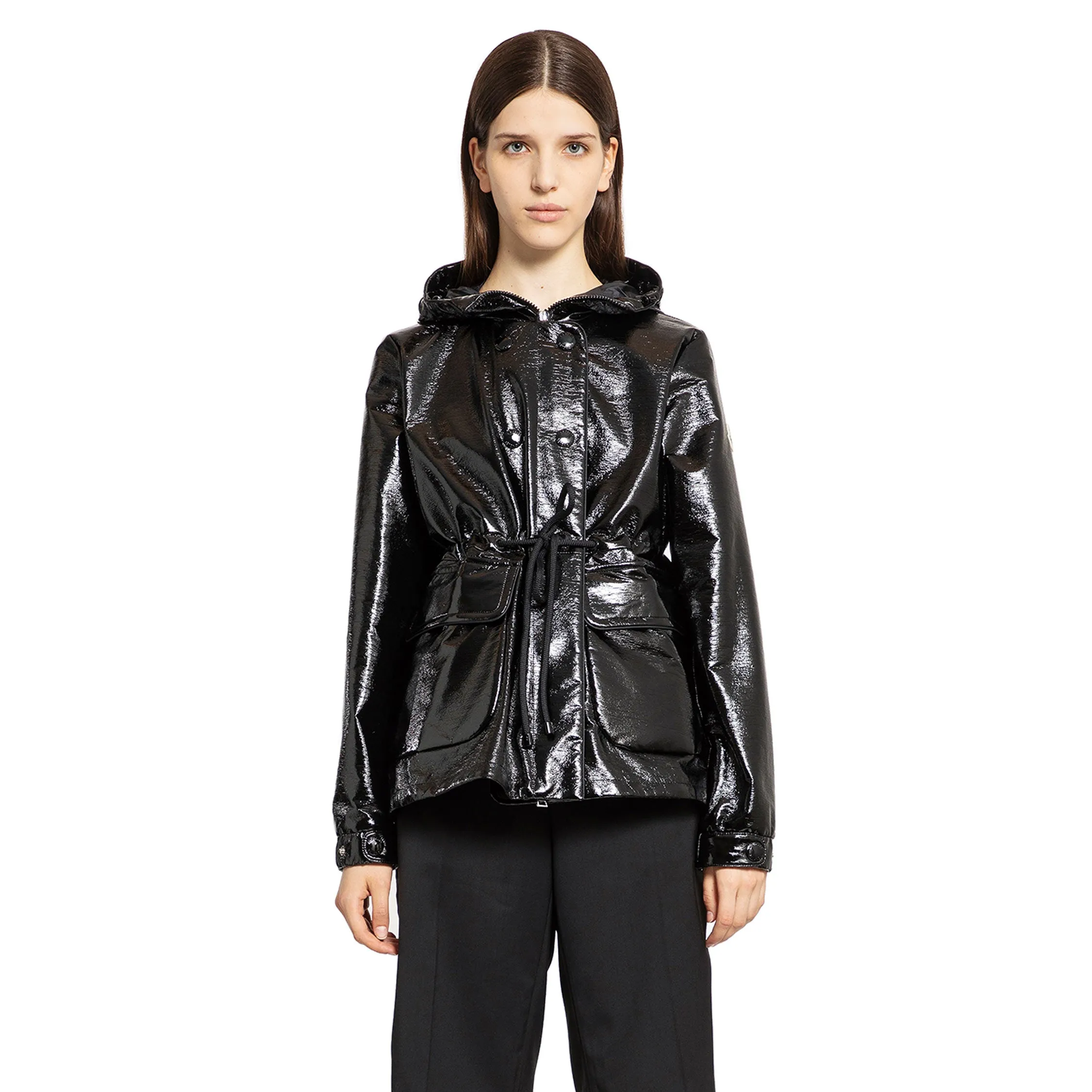 MONCLER WOMAN BLACK JACKETS