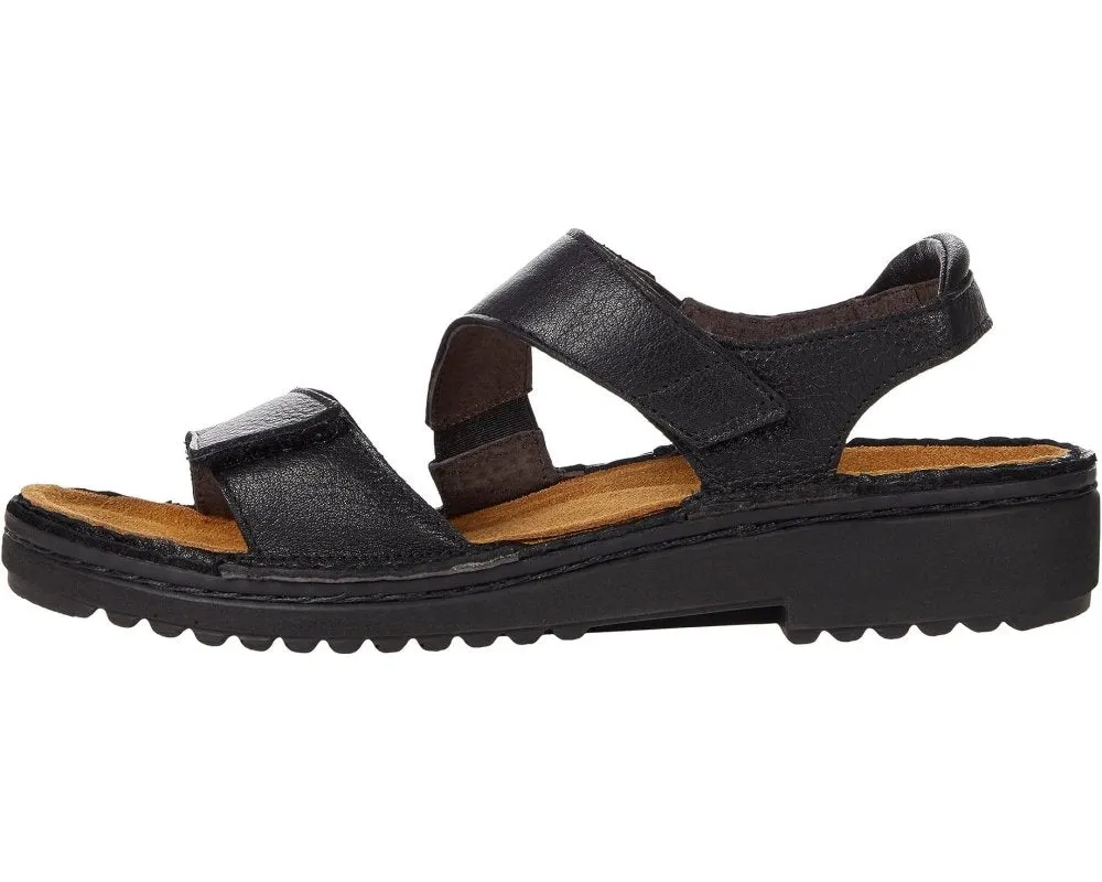 Naot Women's Enid Sandal - Jet Black Leather