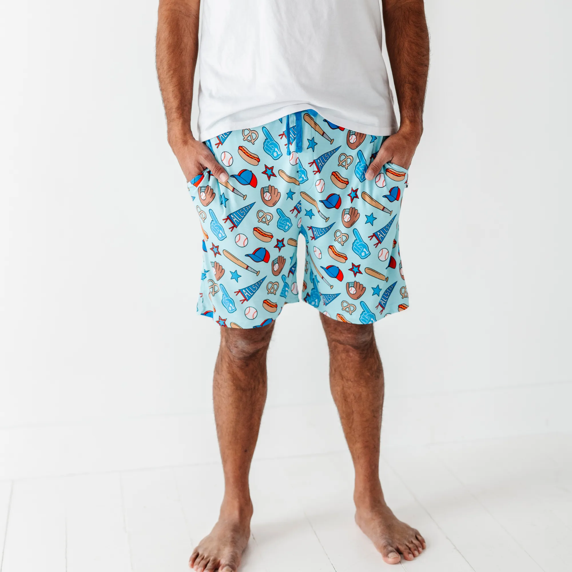 No Place Like Home Blue Baseball Mens Lounge Shorts