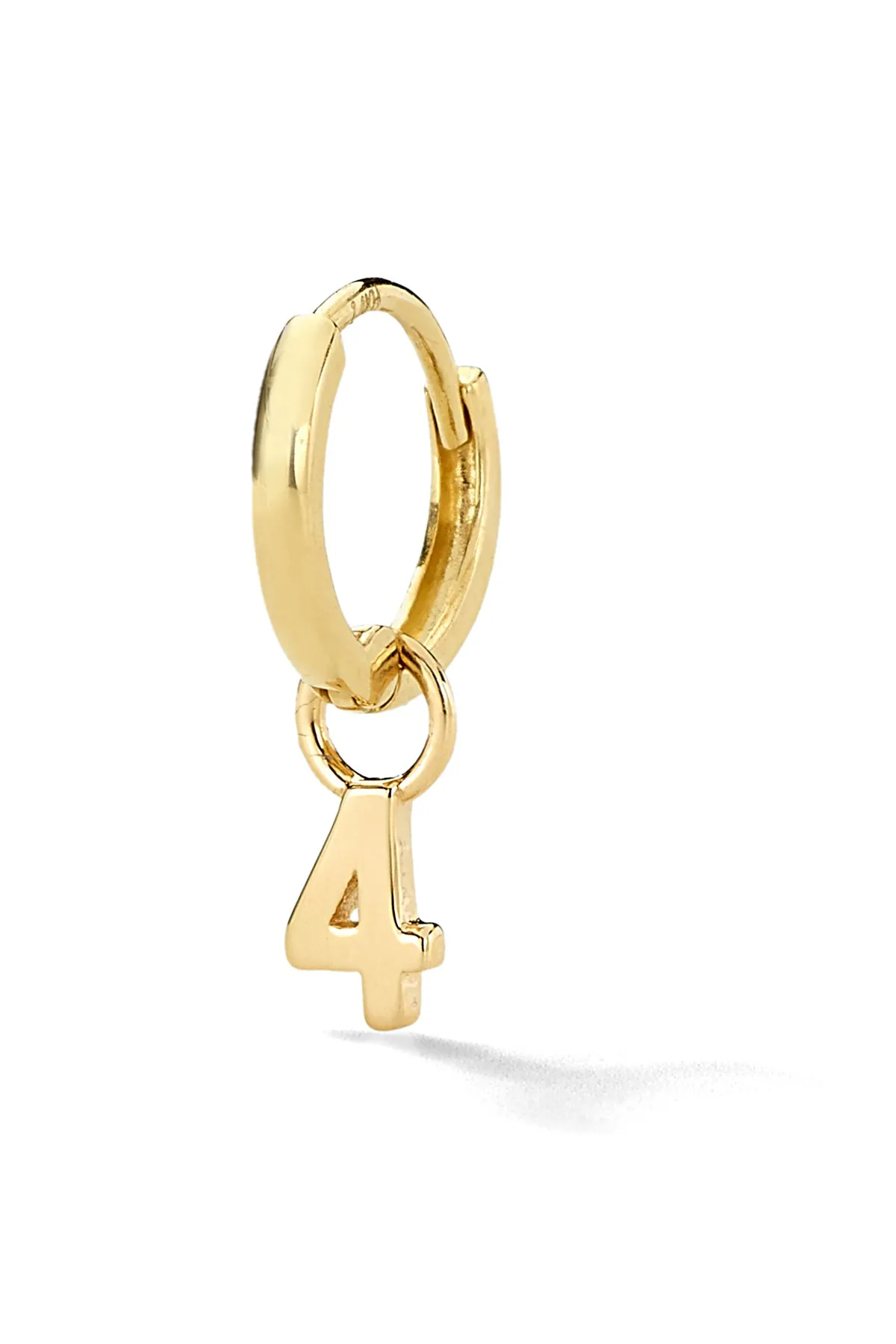 Number Gold Huggie - In Stock