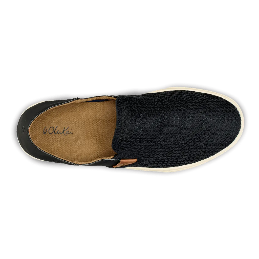 Olukai Women's Pehuea Mesh Slip-On Sneaker - Black