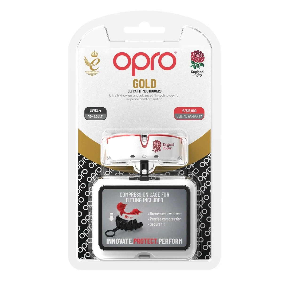 OPRO Self - Fit Adult Gold Mouthguard -England RFU