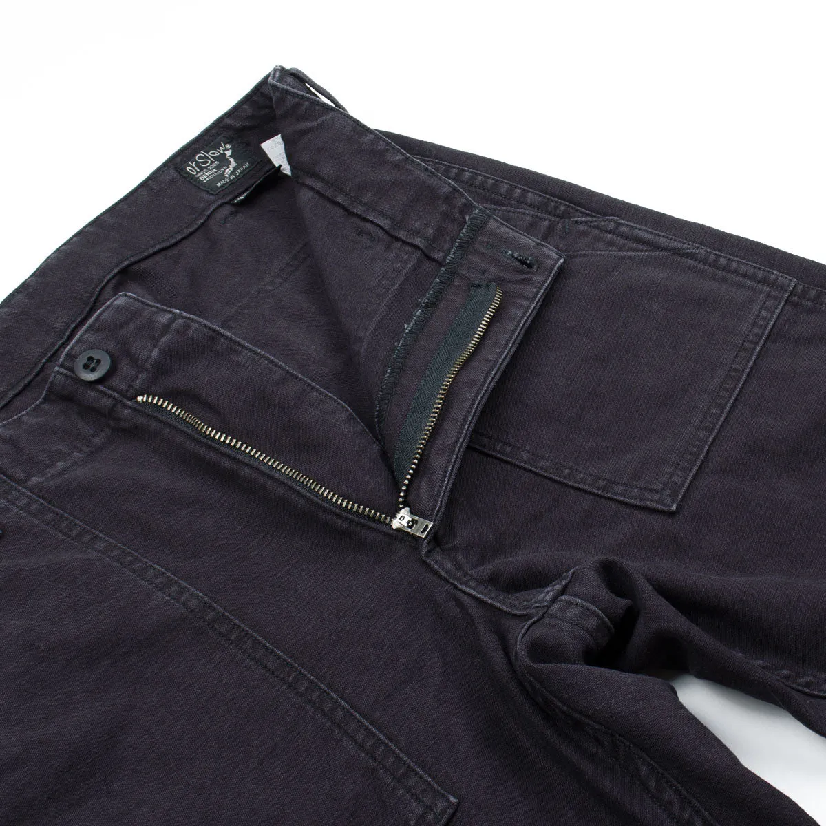 orSlow - Slim Fit Fatigue Pants - Black Stone Washed