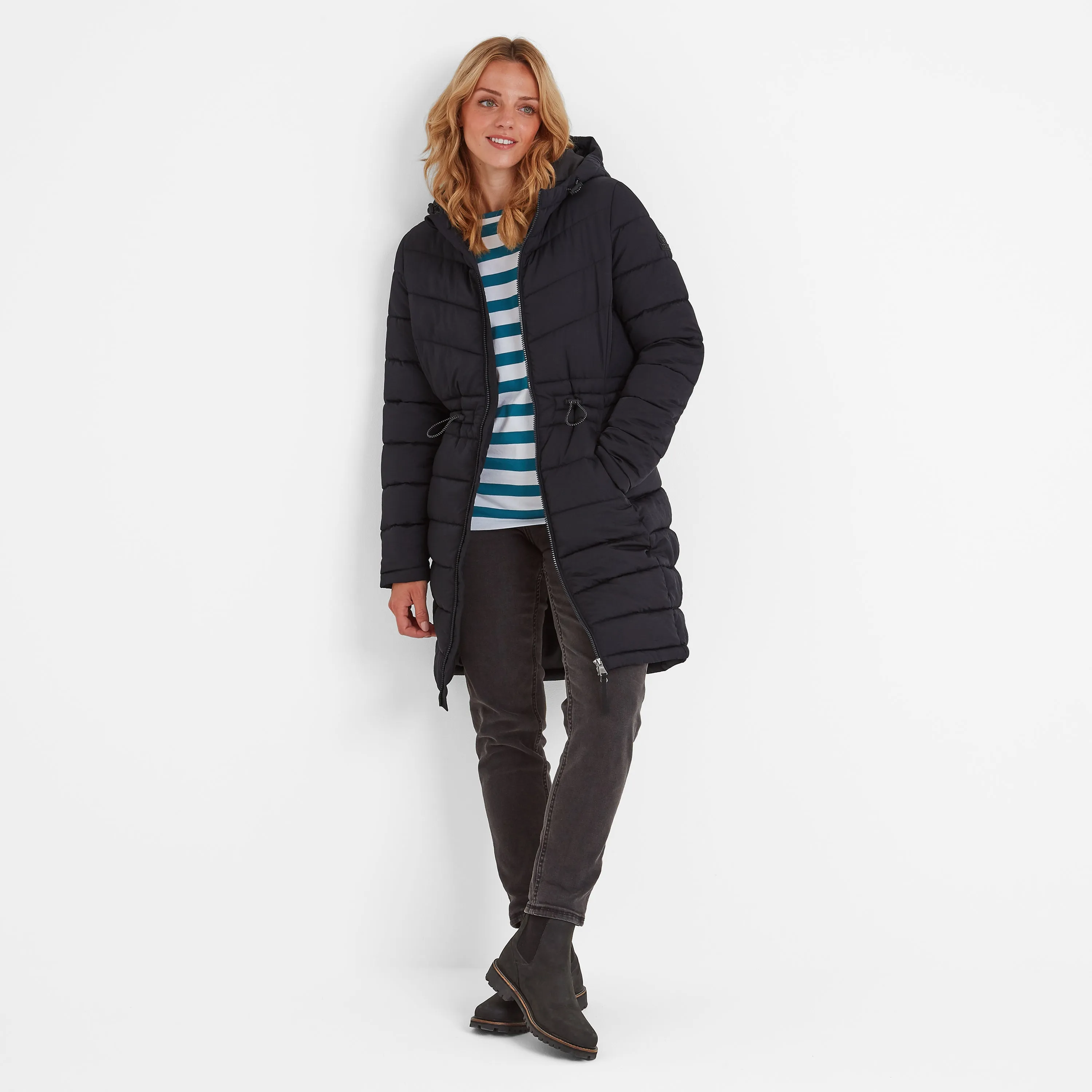 Orton Womens Padded Parka - Black