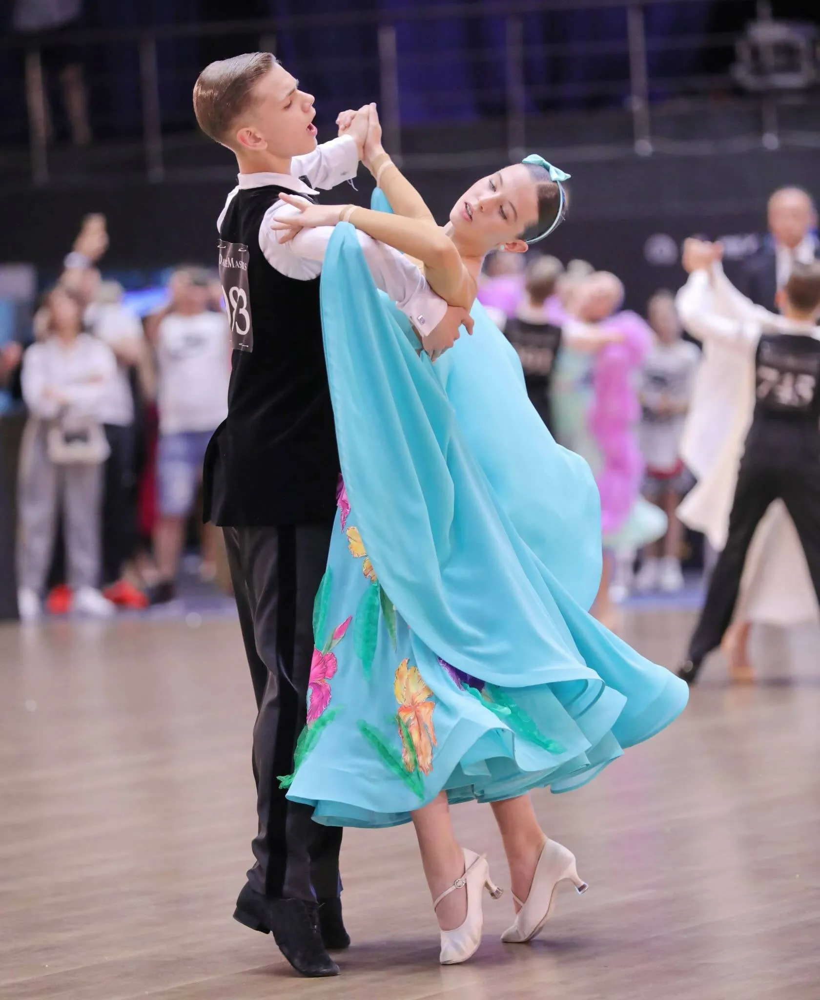 Outstanding Blue Junior Ballroom & Latin Dress