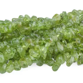 Peridot 6-8mm Chips 30"