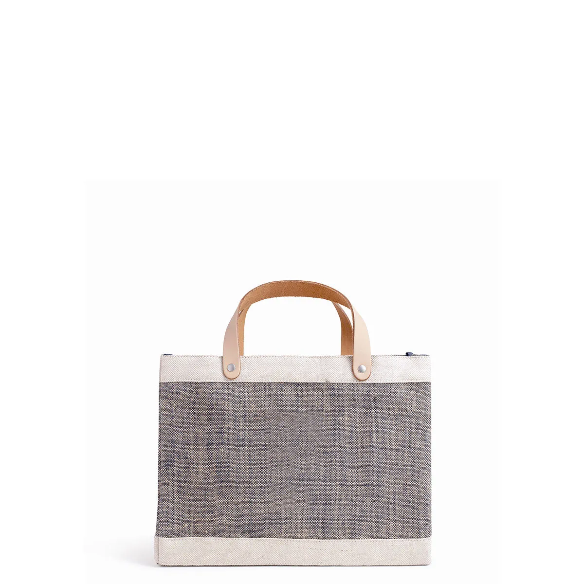 Petite Market Bag in Chambray with Monogram