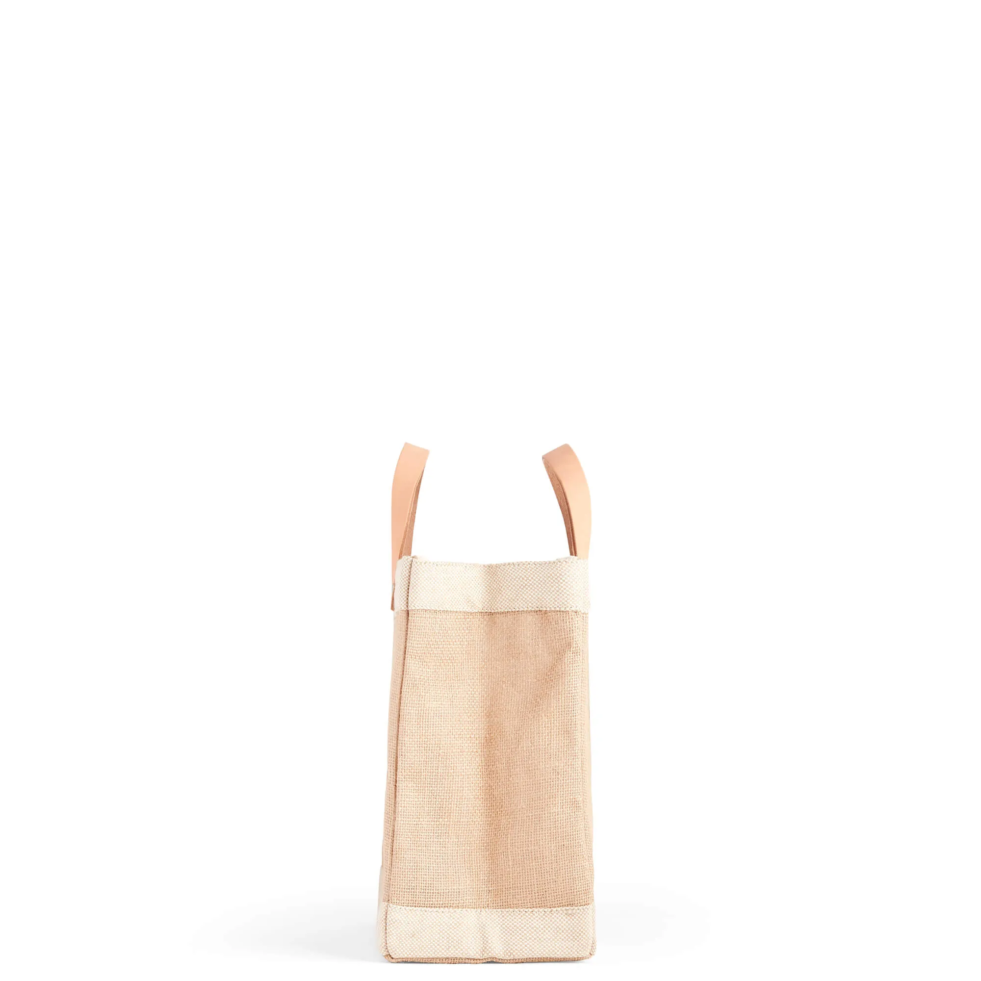 Petite Market Bag in Natural with “CLEAN”