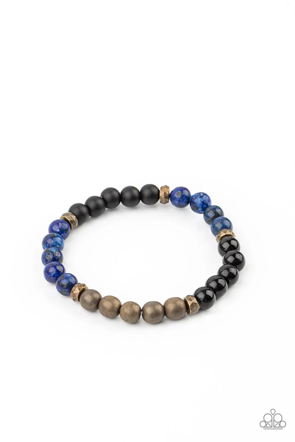 Petrified Powerhouse - Blue Urban Paparazzi Bracelet