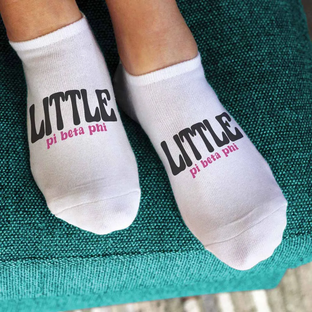 Pi Beta Phi No Show Socks for Bigs and Littles