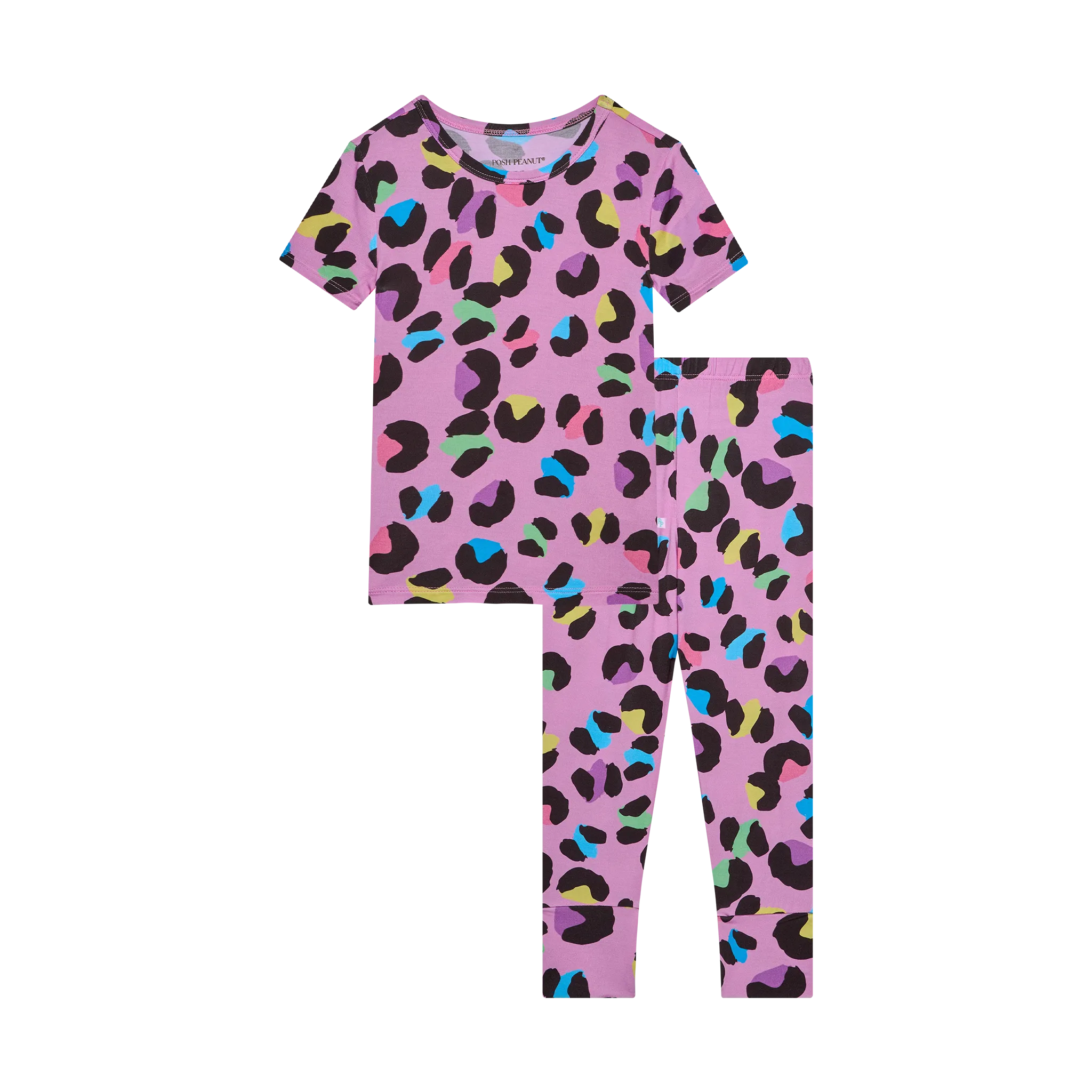 Posh Peanut Electric Leopard S/S Basic Loungewear