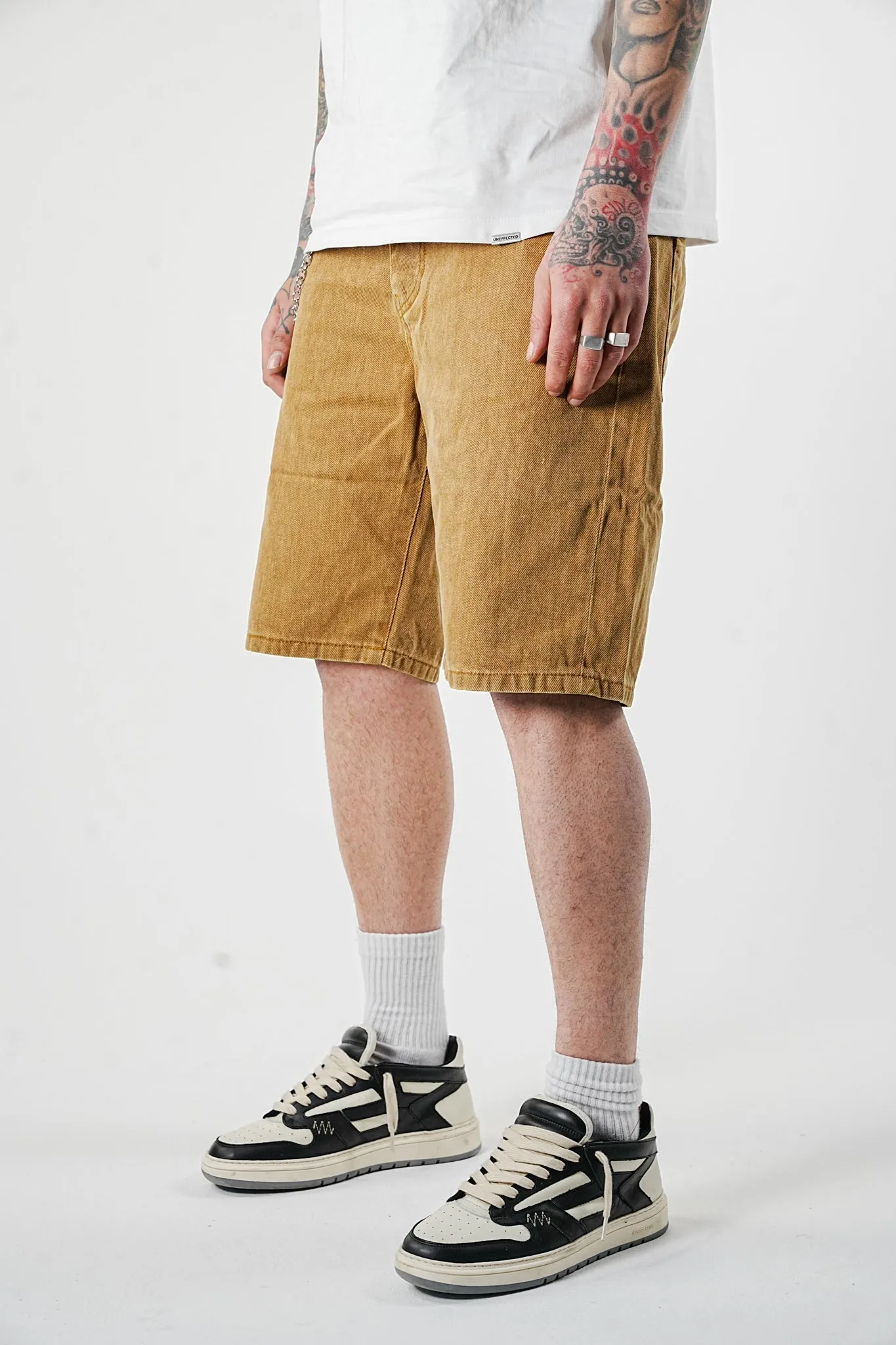 Premium Basic Brown Denim Shorts