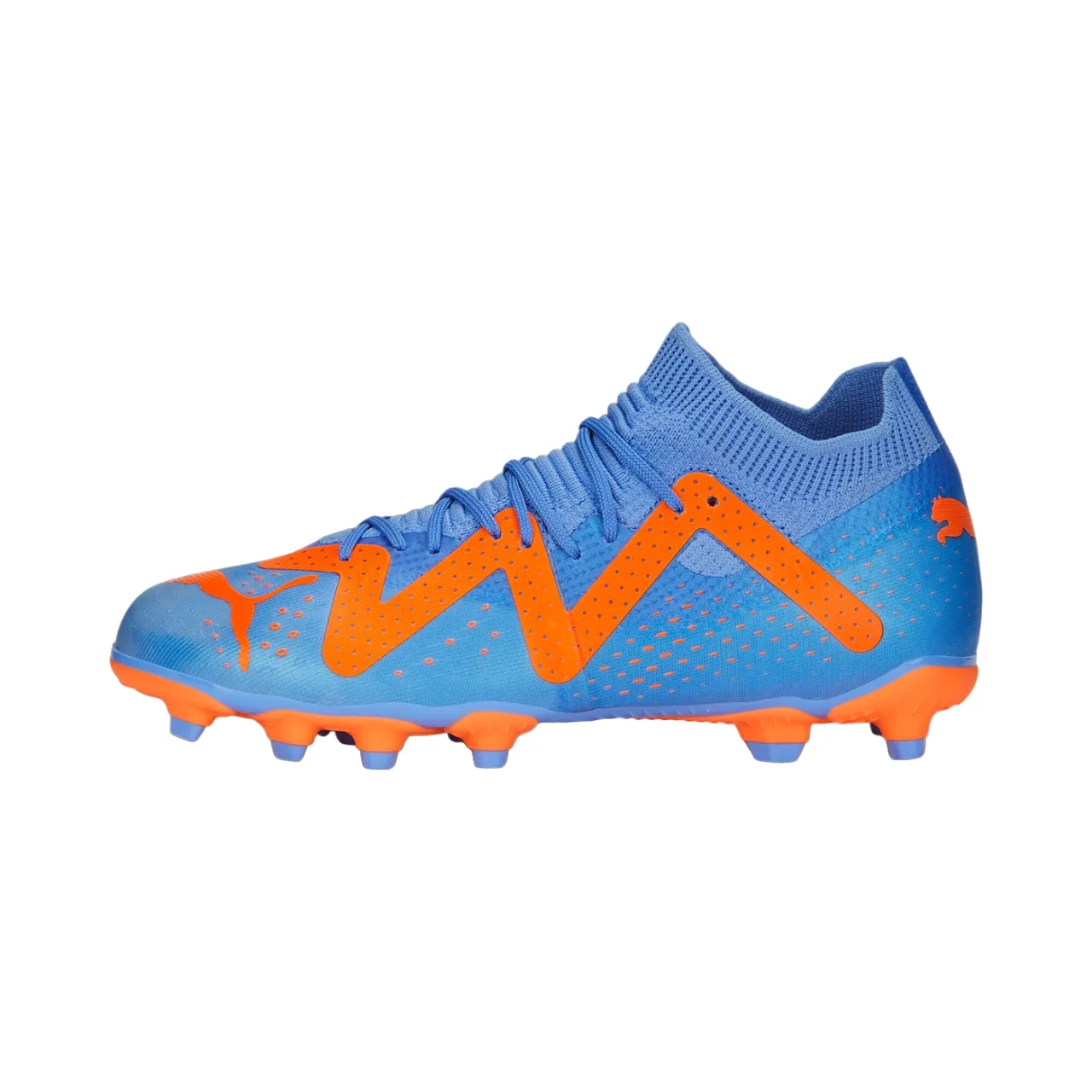 Puma Future Match FG/AG boys' football boot 107195-01 blue glimmer-white-ultra orange