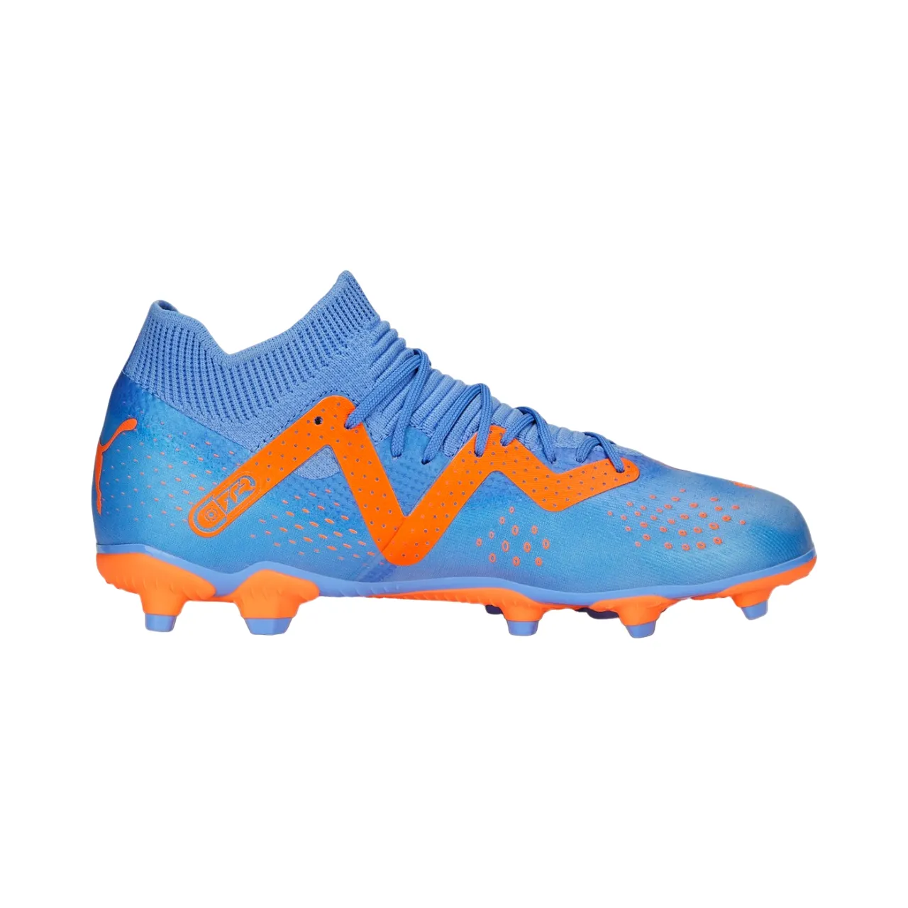 Puma Future Match FG/AG boys' football boot 107195-01 blue glimmer-white-ultra orange