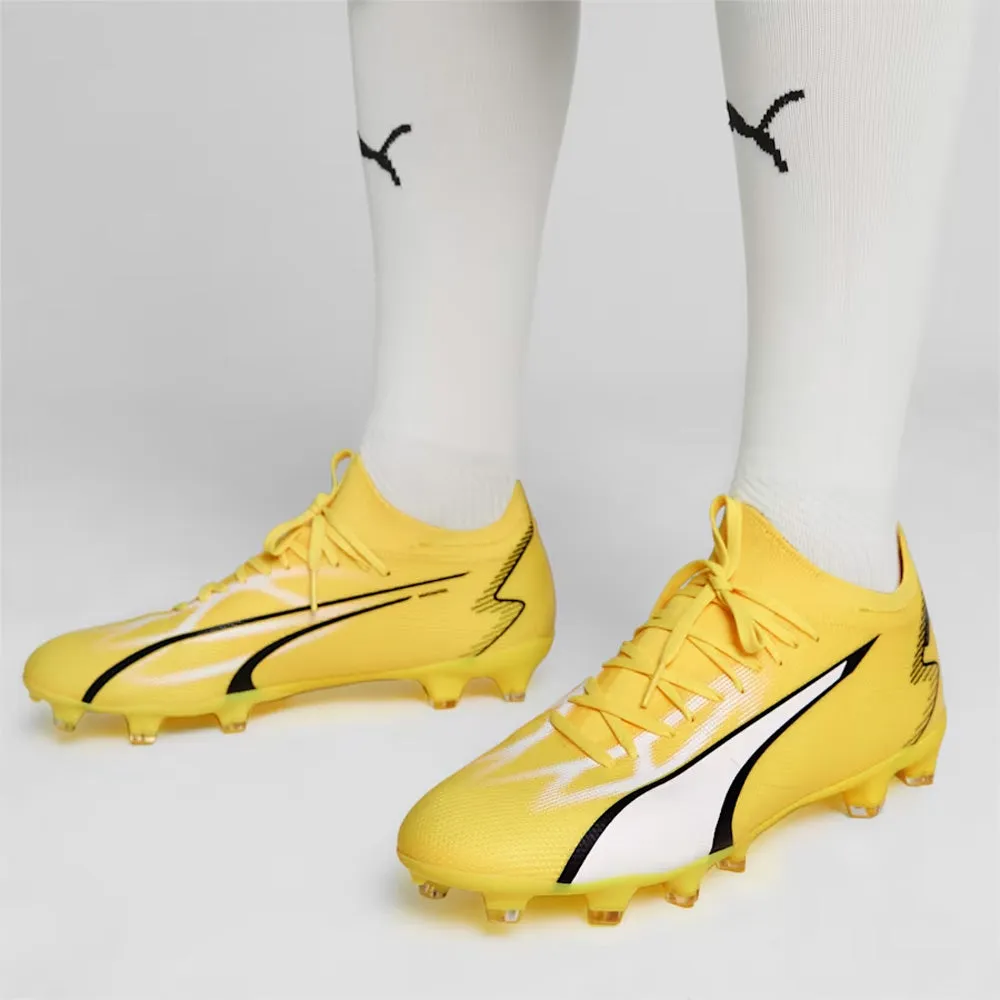 Puma Ultra Match FG/AG Football Boots (Yellow Blaze/White/Black)