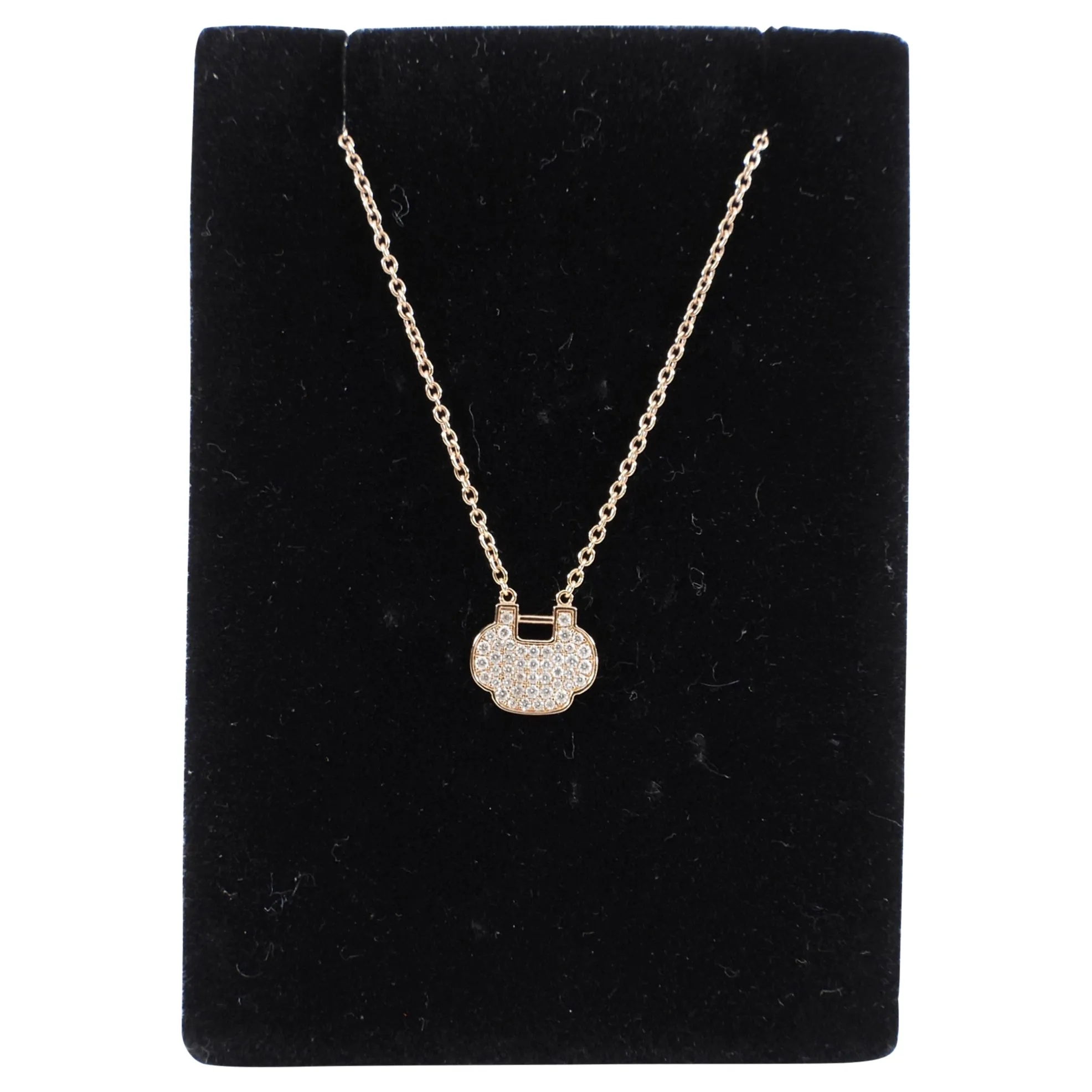 Qeelin 18k Yellow Gold White Diamond Yu Yi Necklace