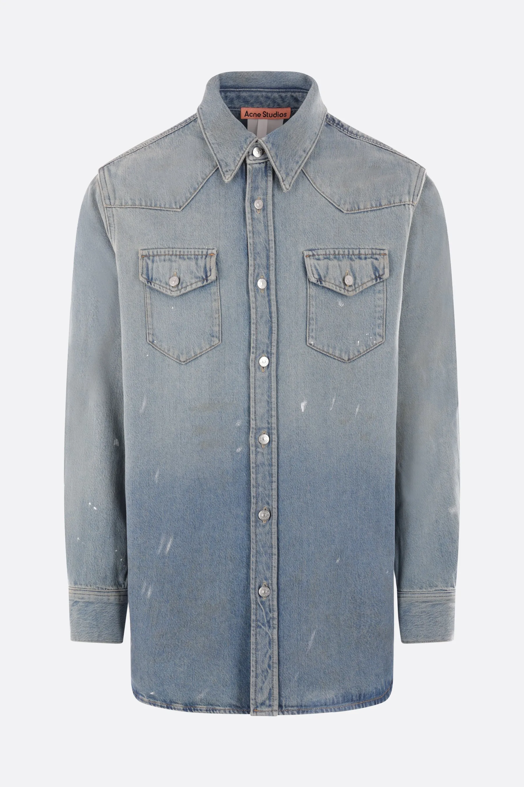 relaxed-fit denim shirt