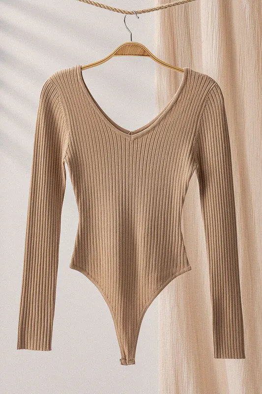 Ribbed Long Sleeve Bodysuit