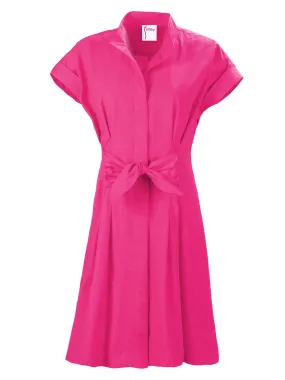 Rocky Dress Fuchsia Crisp Cotton