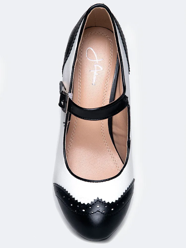 Round Toe Oxford Heel