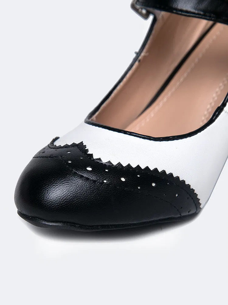 Round Toe Oxford Heel