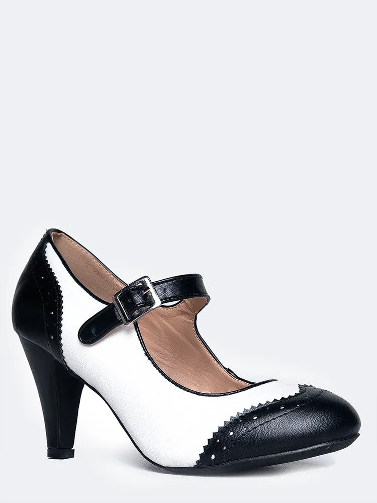 Round Toe Oxford Heel